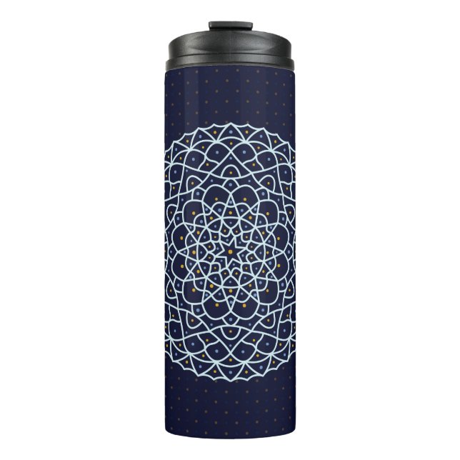 Termo Tumbler termal nocturno celeste (Anverso)