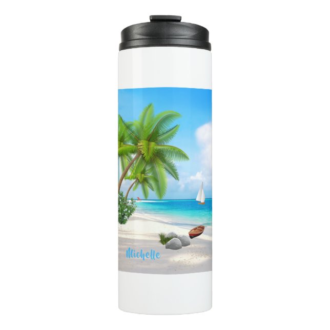 Termo Tumbler termal personalizado de Tropica Beach (Anverso)