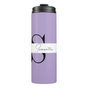 Termo Tumbler termal personalizado elegante morado