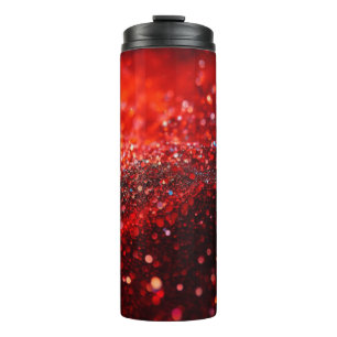 Termo Tumbler termal Purpurina rojo colorido 12 oz