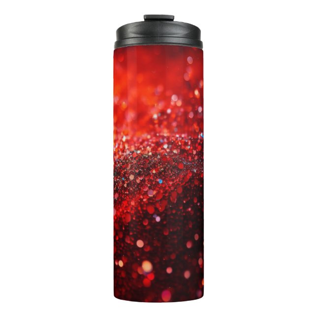 Termo Tumbler termal Purpurina rojo colorido 12 oz (Anverso)