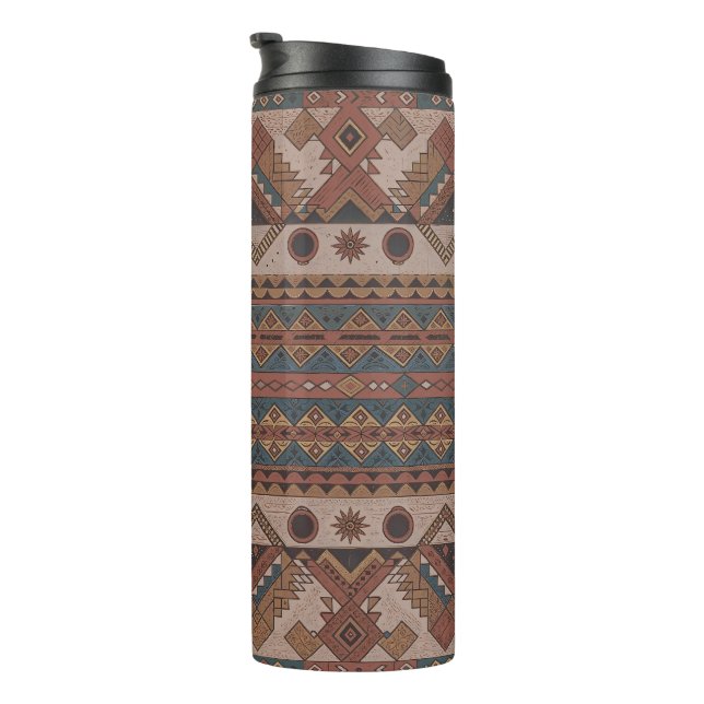 Termo Tumbler Termal Tribal Geométrico De Boho - Insulad (Rotado hacia la derecha)