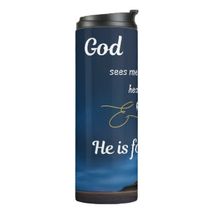 Termo Tumbler térmico - Azul - Dios me ve