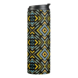 Termo Tumbler Térmico Azul Dorado Negro Huella de Neumát