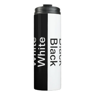 Termo Tumbler térmico blanco y negro personalizado
