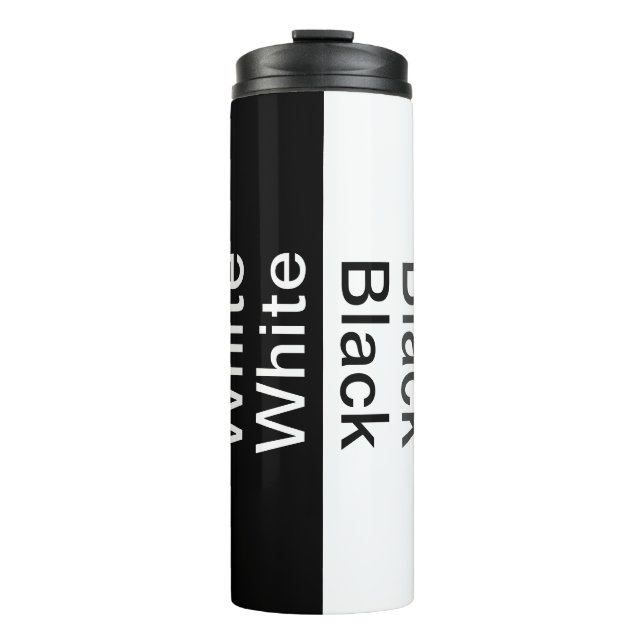Termo Tumbler térmico blanco y negro personalizado (Anverso)