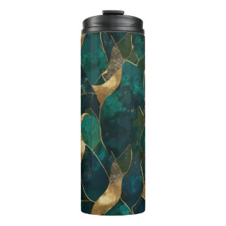 Termo Tumbler térmico con abstracto geométrico de lujo