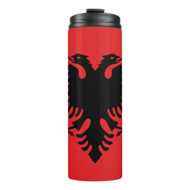 Termo Tumbler térmico con bandera de Albania (Anverso)