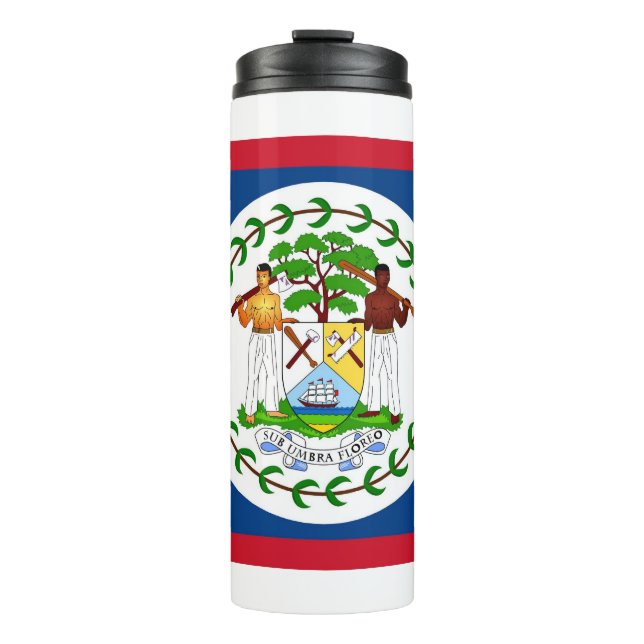 Termo Tumbler térmico con bandera de Belice (Anverso)