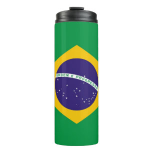 Termo Tumbler térmico con bandera de Brasil