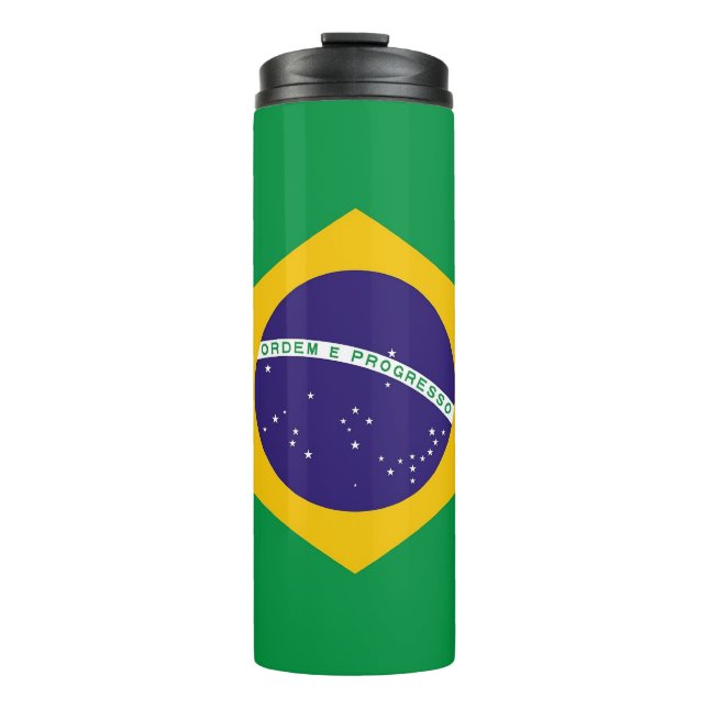 Termo Tumbler térmico con bandera de Brasil (Anverso)