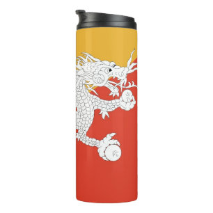 Termo Tumbler térmico con bandera de Bután