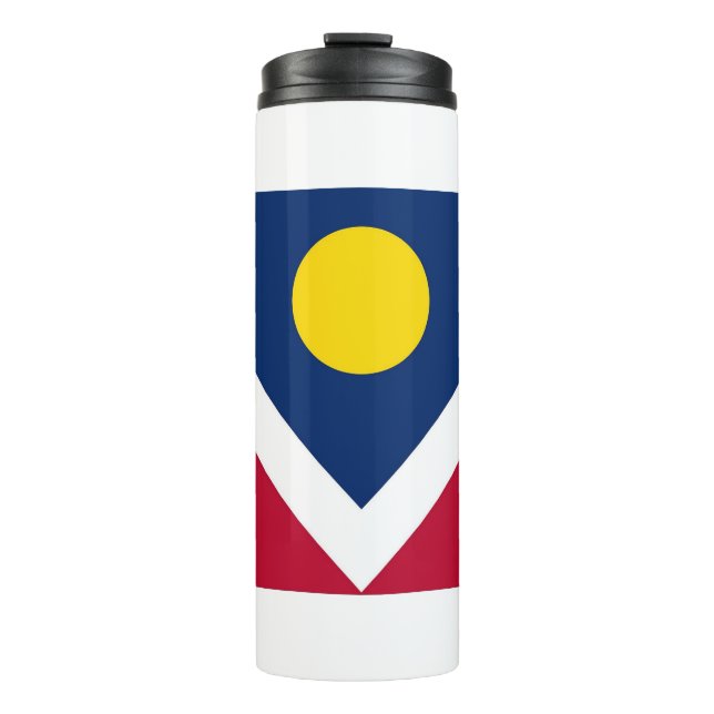 Termo Tumbler térmico con bandera de Denver, EE.UU. (Anverso)