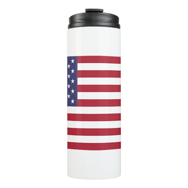 Termo Tumbler térmico con bandera de EE.UU. (Anverso)