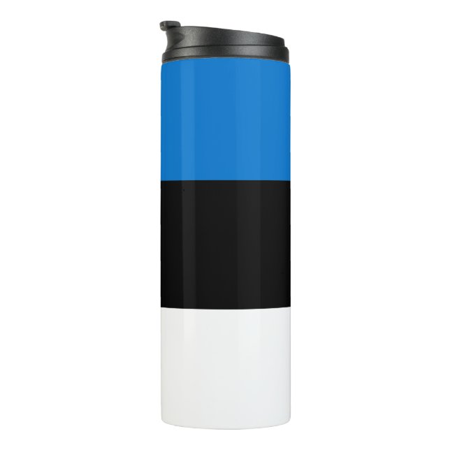 Termo Tumbler térmico con bandera de Estonia (Rotado hacia la derecha)