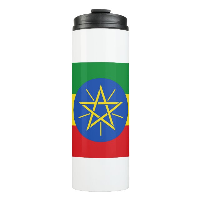 Termo Tumbler térmico con bandera de Etiopía (Anverso)