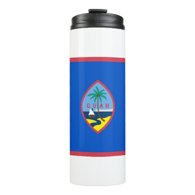 Termo Tumbler térmico con bandera de Guam, Estados Unido (Anverso)