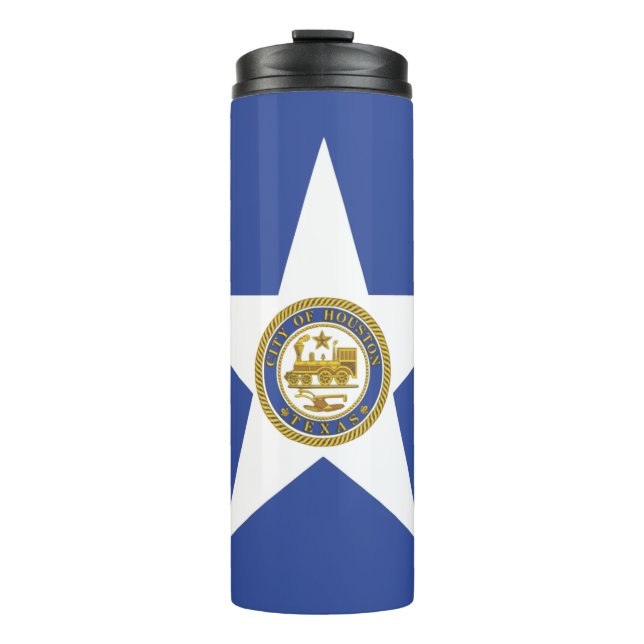 Termo Tumbler térmico con bandera de Houston (Anverso)