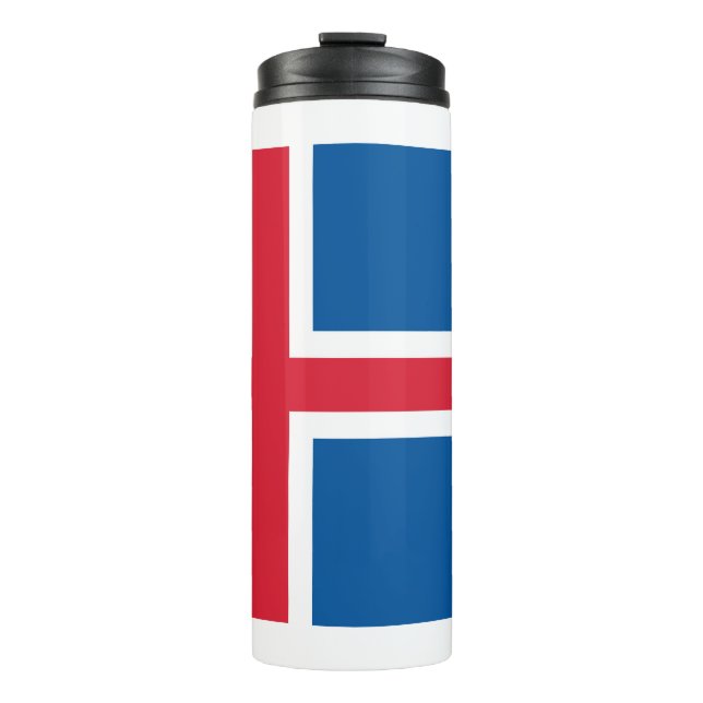 Termo Tumbler térmico con bandera de Islandia (Anverso)