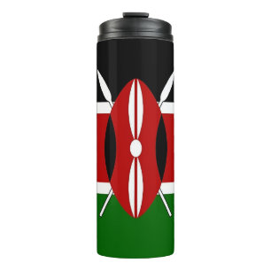 Termo Tumbler térmico con bandera de Kenia