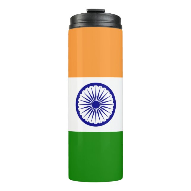Termo Tumbler térmico con bandera de la India (Anverso)