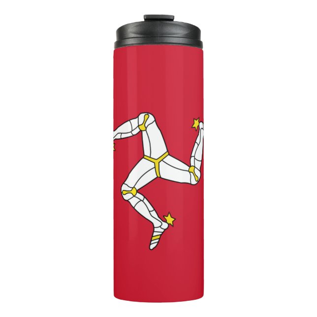 Termo Tumbler térmico con bandera de la Isla de Man (Anverso)