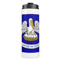 Tumbler térmico con bandera de Luisiana, Estados U
