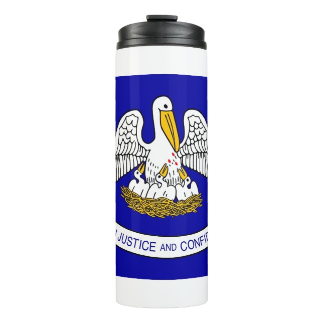 Termo Tumbler térmico con bandera de Luisiana, Estados U (Anverso)