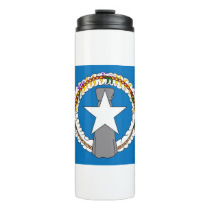 Termo Tumbler térmico con bandera de Mariana del Norte,