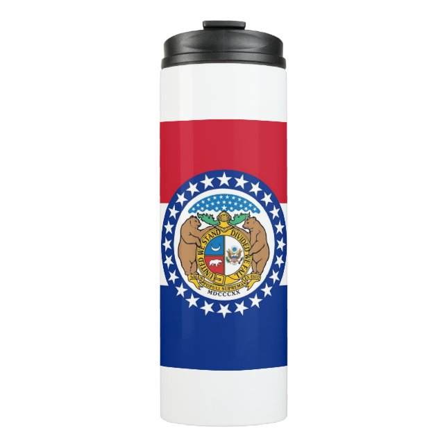 Termo Tumbler térmico con bandera de Misuri, Estados Uni (Anverso)