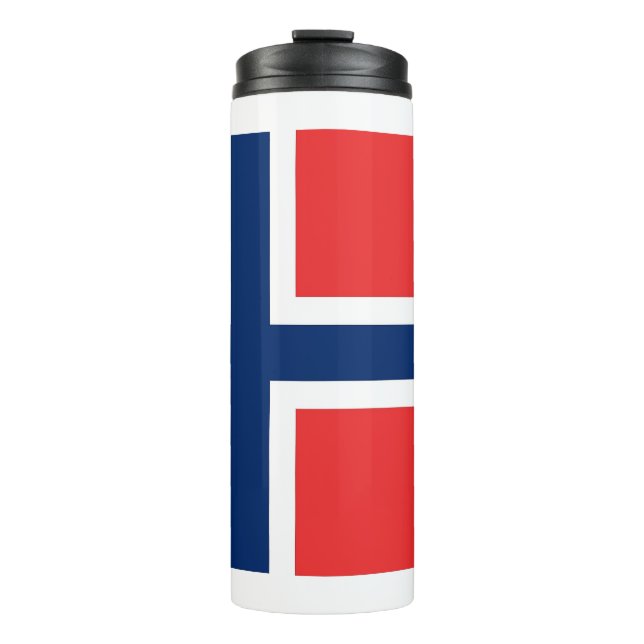 Termo Tumbler térmico con bandera de Noruega (Anverso)