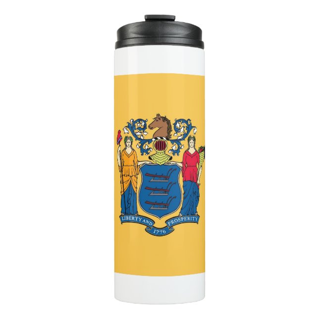 Termo Tumbler térmico con bandera de Nueva Jersey, Estad (Anverso)