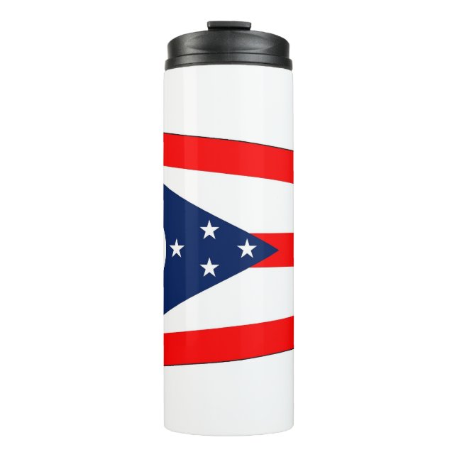 Termo Tumbler térmico con bandera de Ohio, EE.UU. (Anverso)