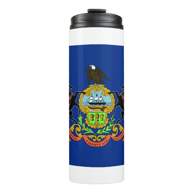 Termo Tumbler térmico con bandera de Pennsylvania, Estad (Anverso)
