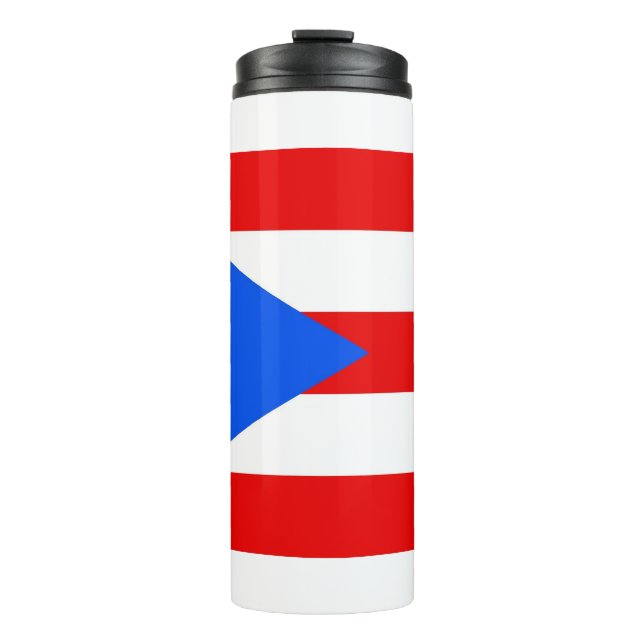 Termo Tumbler térmico con bandera de Puerto Rico, Estado (Anverso)