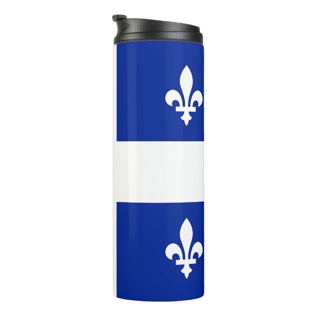 Termo Tumbler térmico con bandera de Quebec (Rotado hacia la derecha)