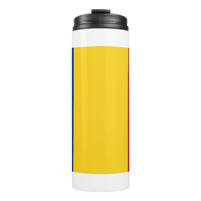 Termo Tumbler térmico con bandera de Rumania (Anverso)