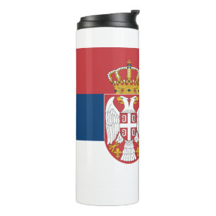 Termo Tumbler térmico con bandera de Serbia