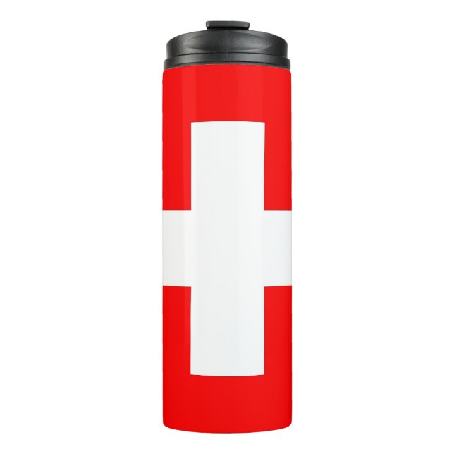 Termo Tumbler térmico con bandera de Suiza (Anverso)