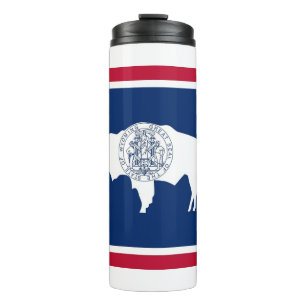 Termo Tumbler térmico con bandera de Wyoming, EE.UU.
