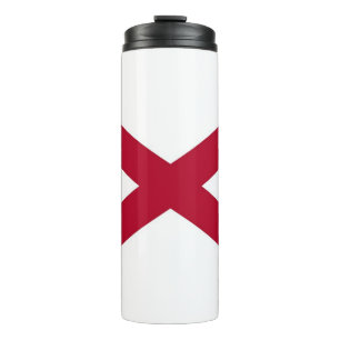Termo Tumbler térmico con bandera del estado de Alabama,