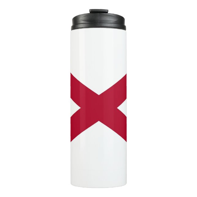 Termo Tumbler térmico con bandera del estado de Alabama, (Anverso)