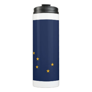 Termo Tumbler térmico con bandera del estado de Alaska,