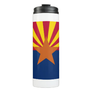 Termo Tumbler térmico con bandera del estado de Arizona,