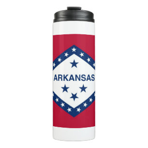 Termo Tumbler térmico con bandera del estado de Arkansas