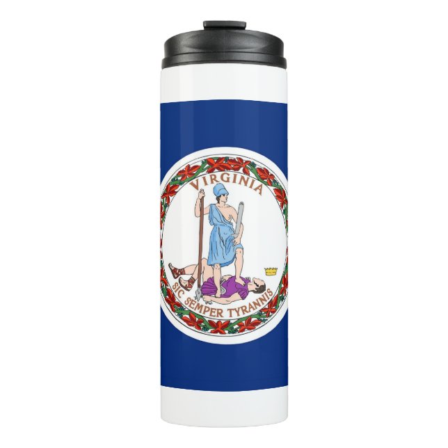 Termo Tumbler térmico con bandera del Estado de Virginia (Anverso)
