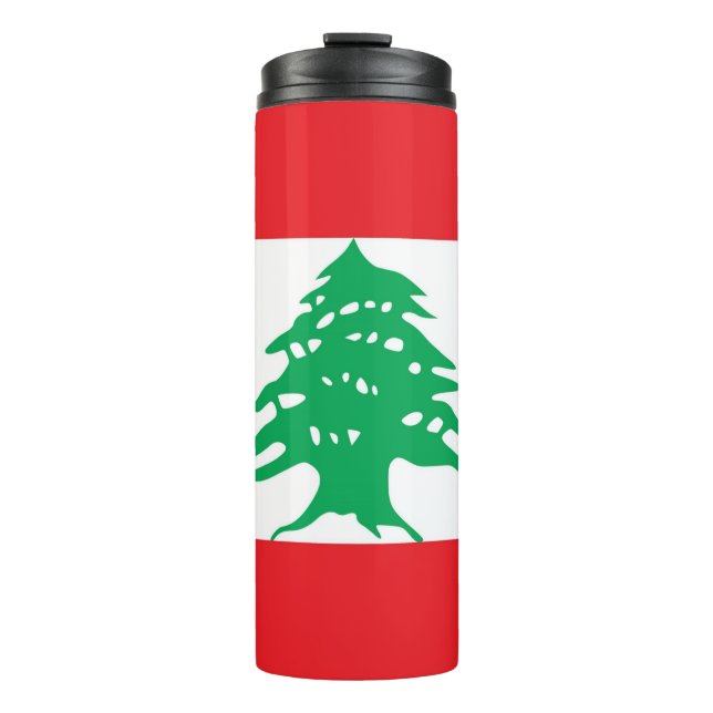 Termo Tumbler térmico con bandera del Líbano (Anverso)