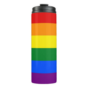 Termo Tumbler térmico con bandera del Orgullo Arcoiris d
