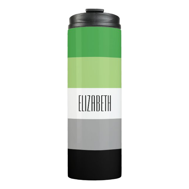 Termo Tumbler térmico con bandera romántica (Anverso)