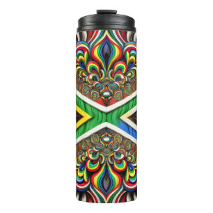 Termo Tumbler térmico con colores sudafricanos